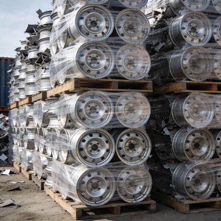 Aluminum wheel scrap